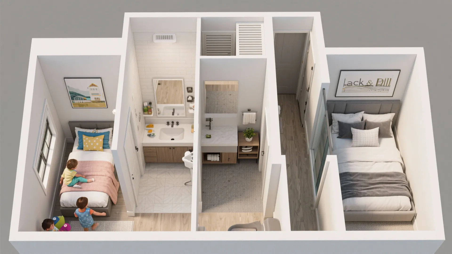 Jack-and-Jill and En Suite Mix