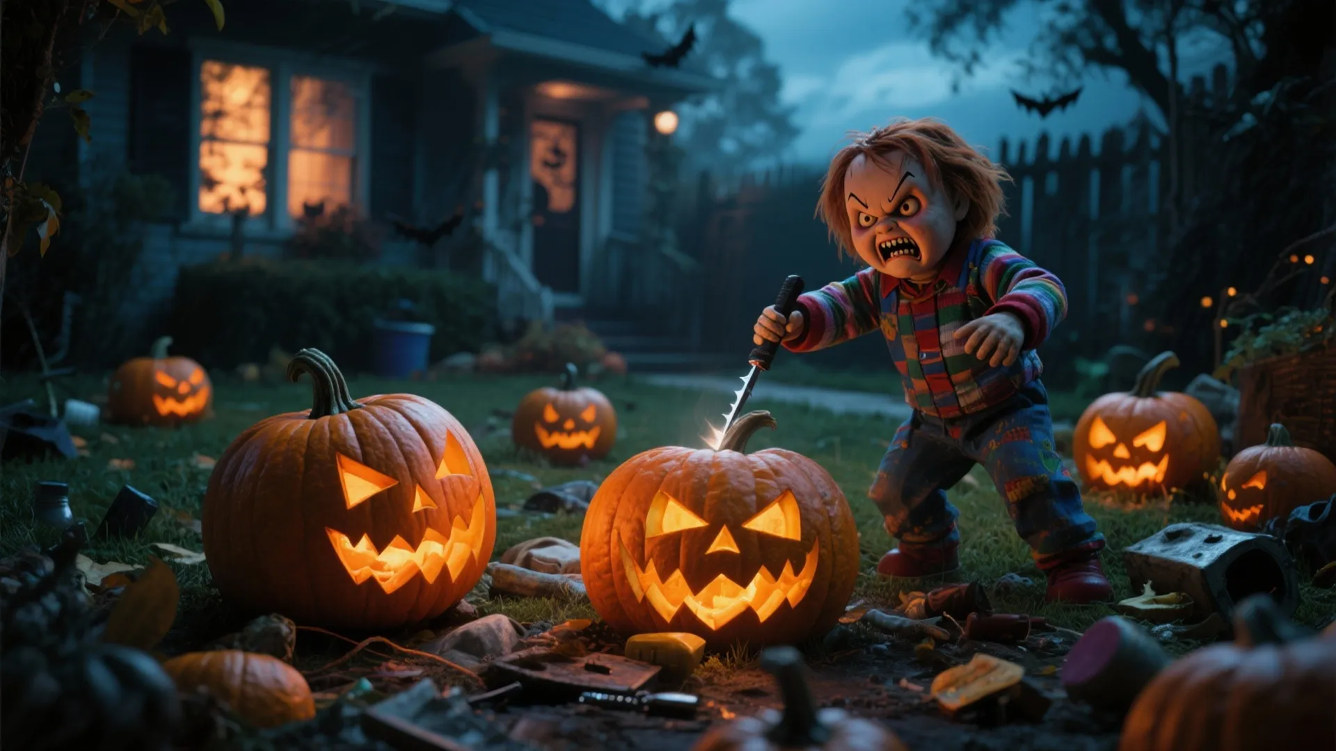 5. Jack-O’-Lantern Knife Scene