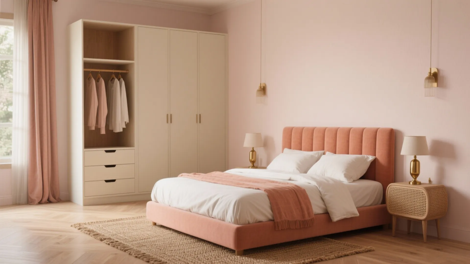 Jaipur-Palette Bedrooms: Soft Neutrals, Earthy Accents, and Smart Storage