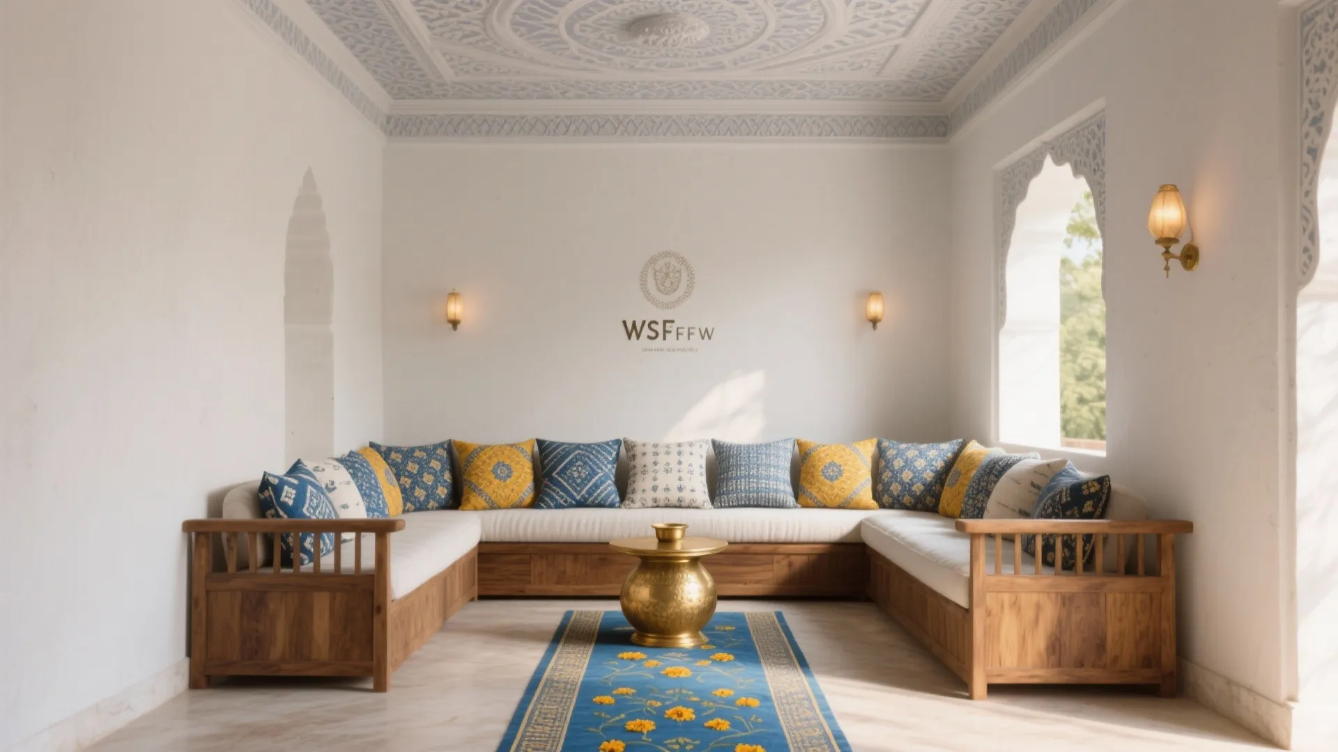 Light Ceiling Colour with Jaipur-Inspired Patterns