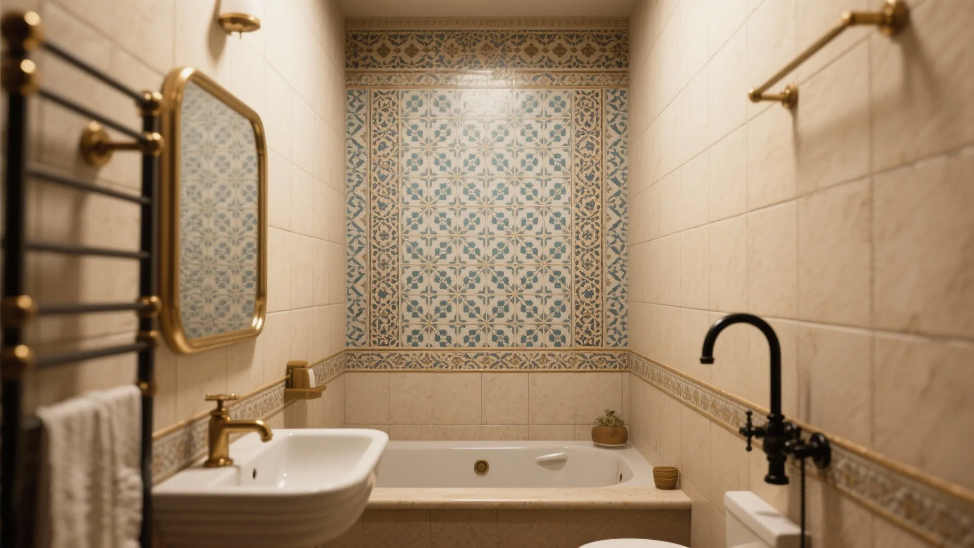 Patterned feature walls inspired by Jaipur and Moroccan motifs