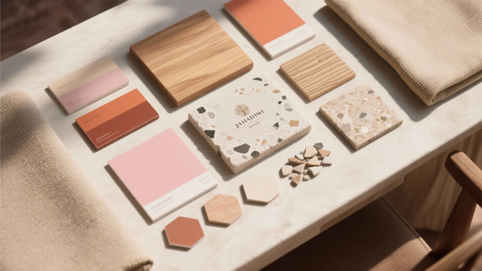 Jaipur-Pink Palette with Warm Wood and Stone