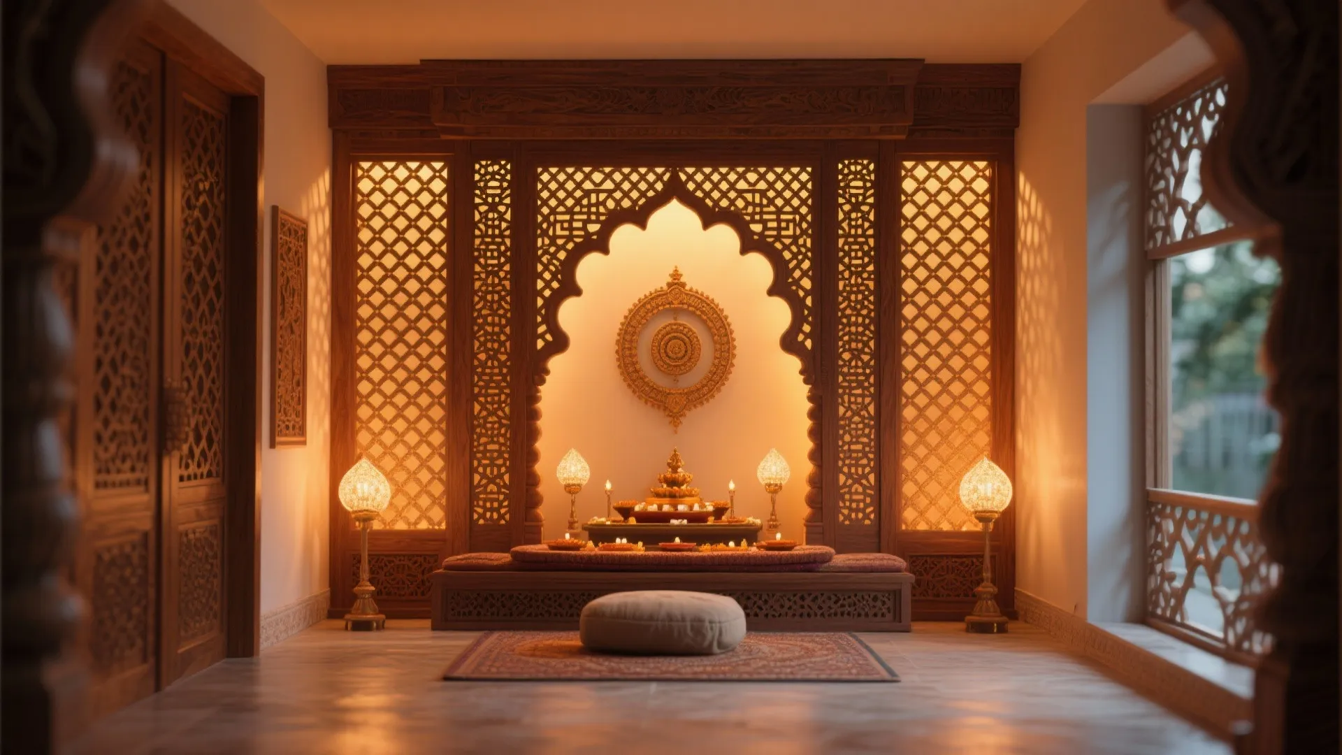 Intricate Lattice Backdrop