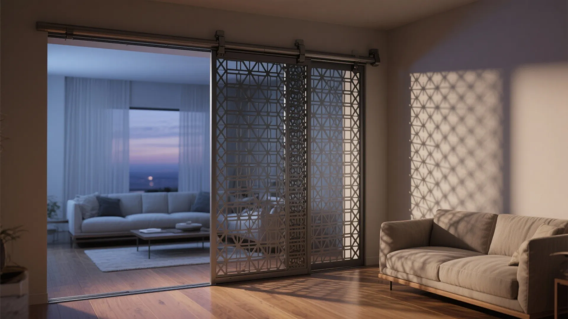 Sliding Jali or Lattice Divider