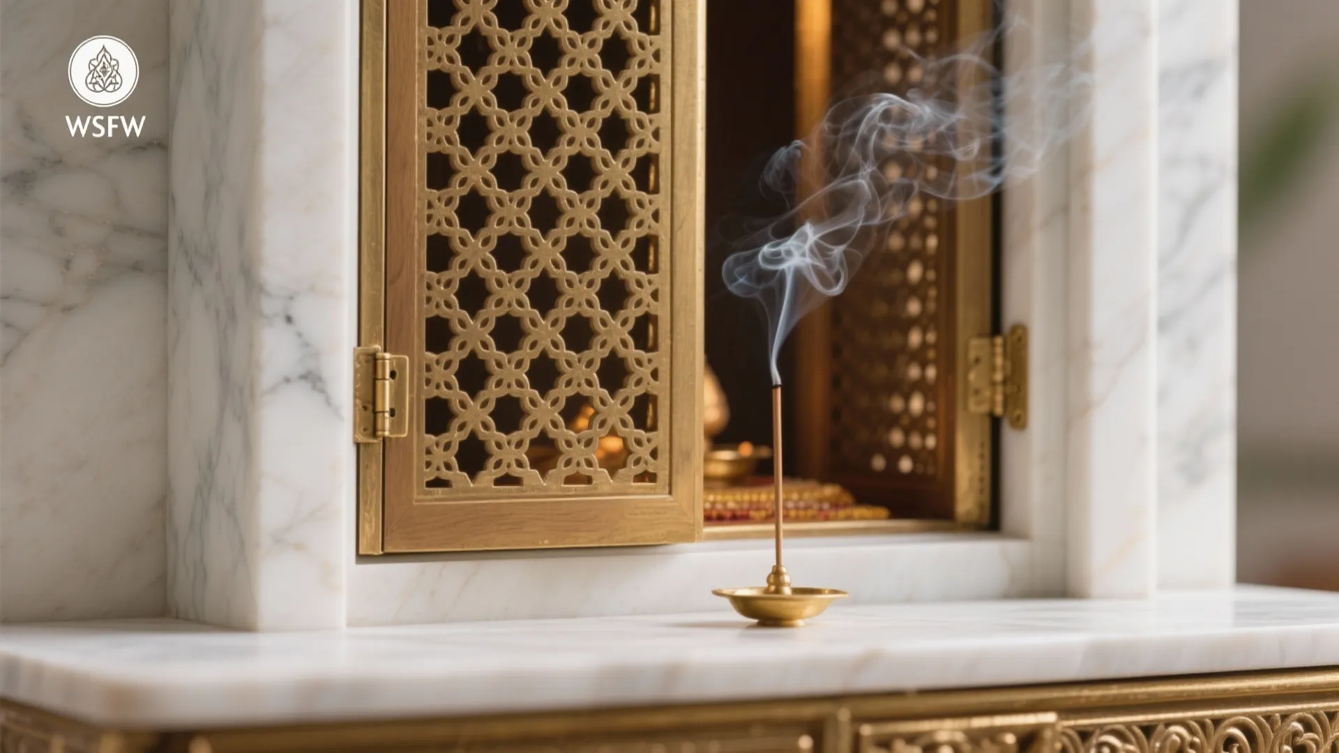 Ventilated jali doors and incense management