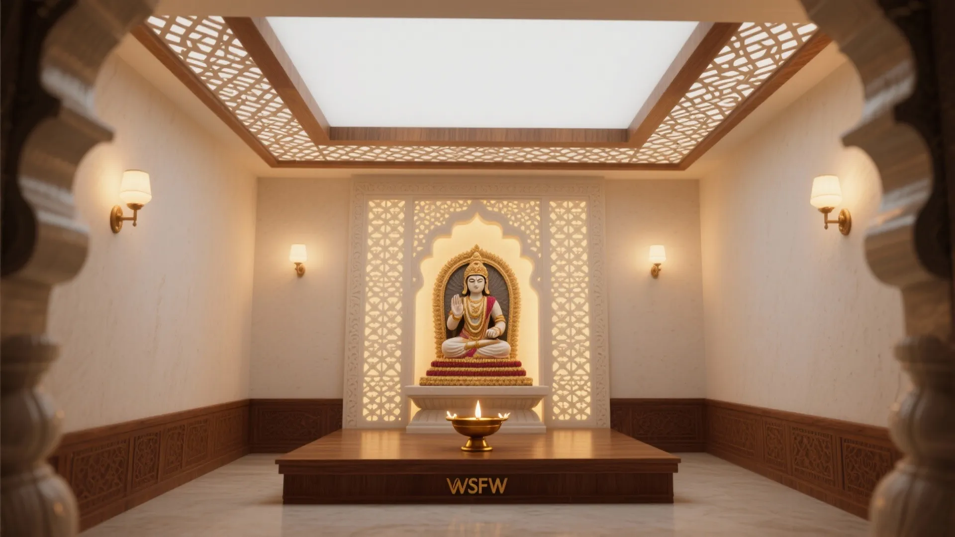 Jali-Inspired POP Lattice with Backlighting