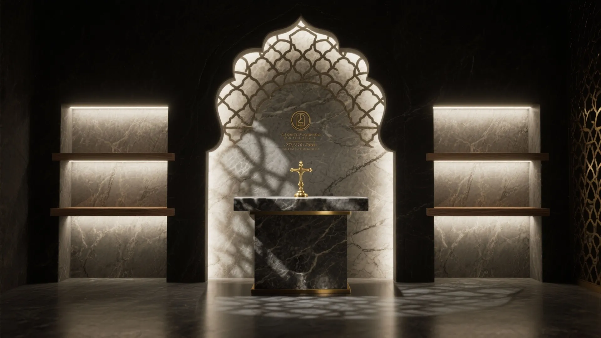 Subtle Lighting on Granite: Niches, Backplates, and Jali Shadows