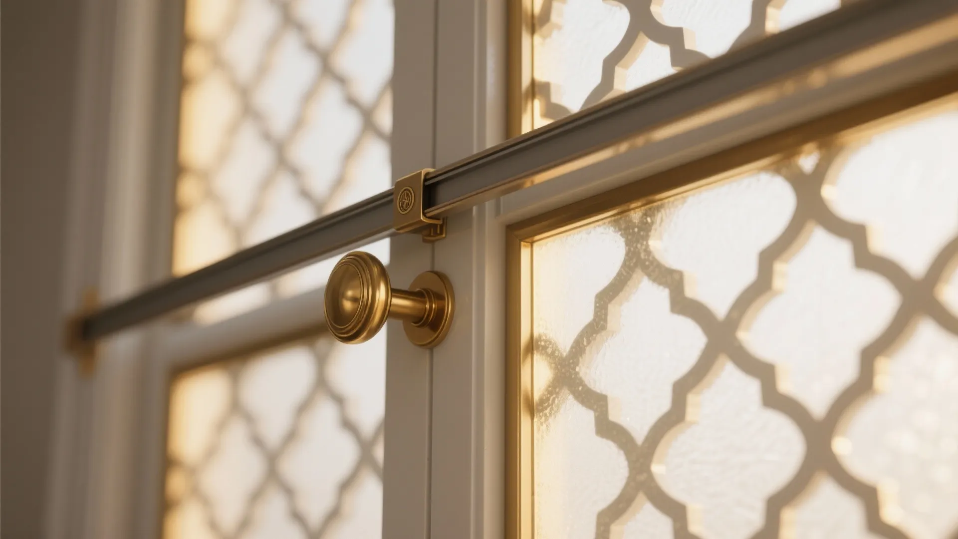 Wall-Mounted Mandir With Sliding Jali Doors