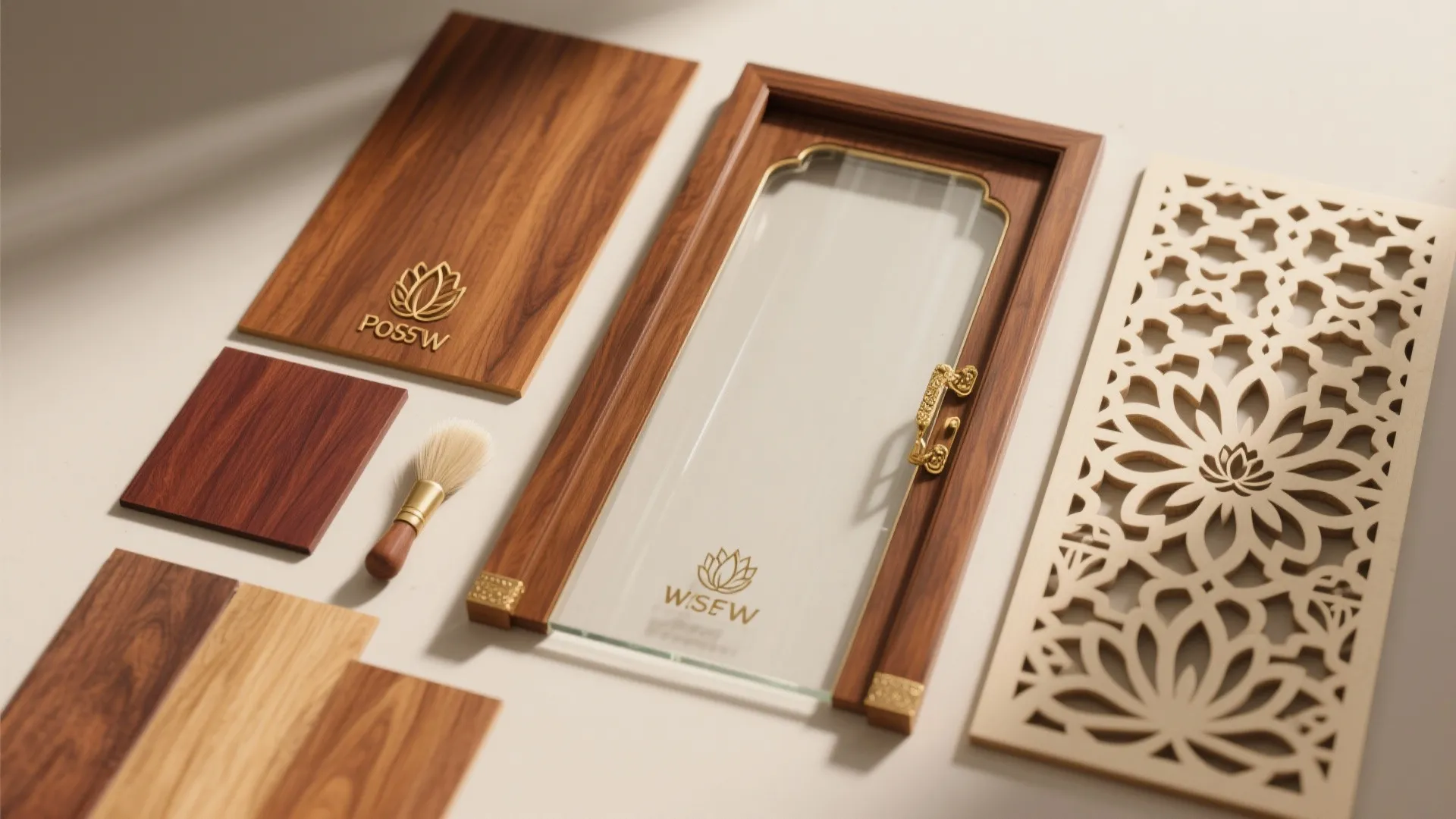 2. Rosewood Jali with Lotus Cutwork