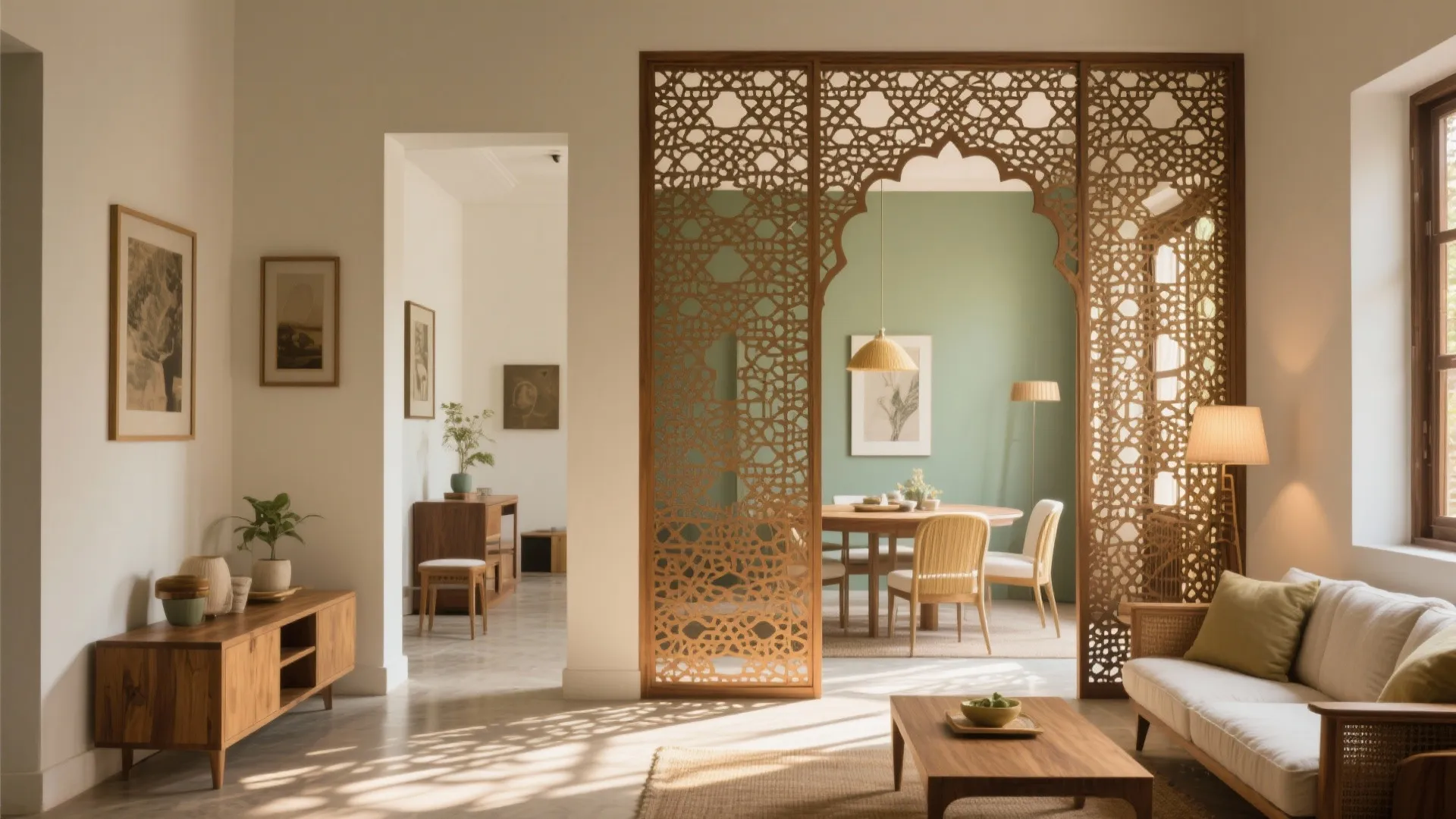 Ornamental Jali Panels as Ventilated Walls