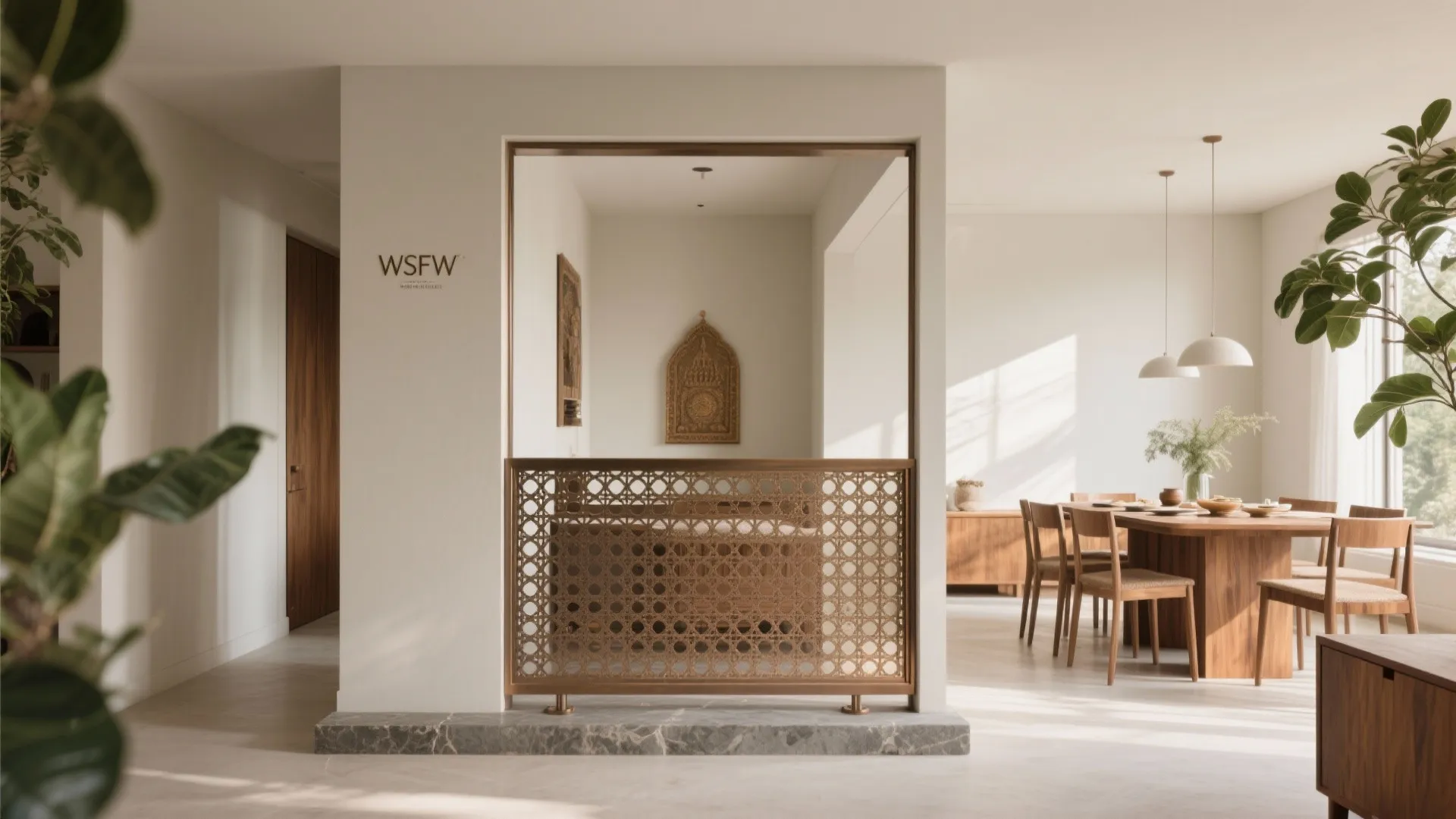 Jali Partition that Creates a Sacred Niche