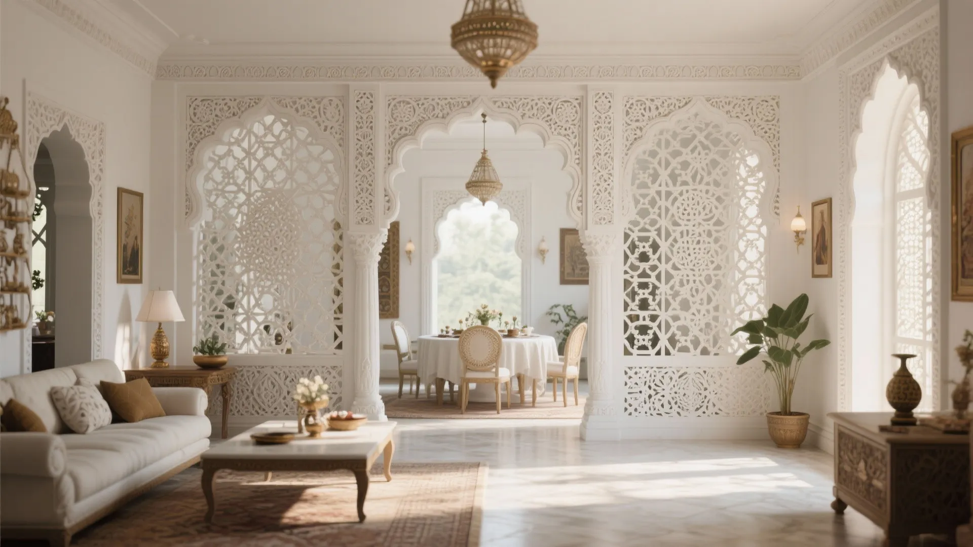 Jali Partitions for Stylish Zoning