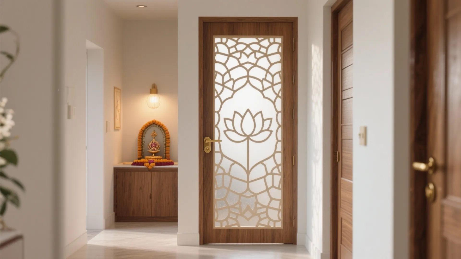 Minimal Jali Plywood Doors