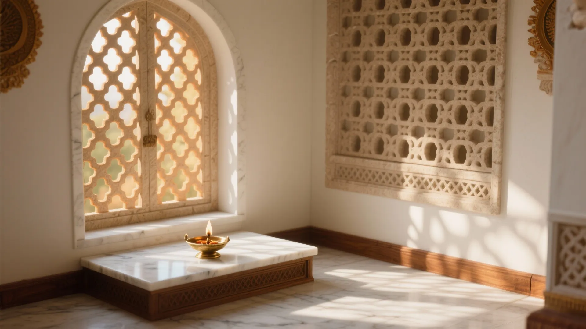 Diffused Light with Jali or Lattice Windows