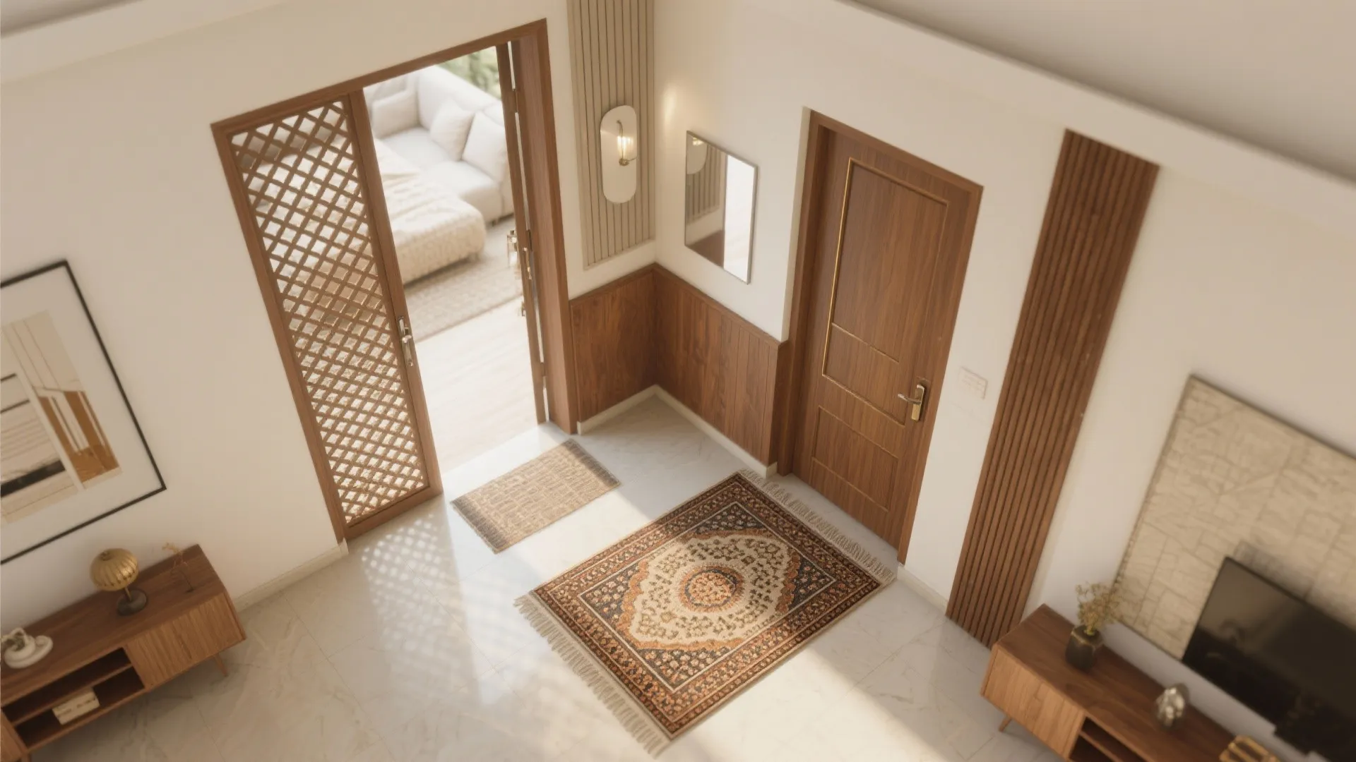 A Gentle Threshold: Foyer, Jali Screens, and Subtle Privacy