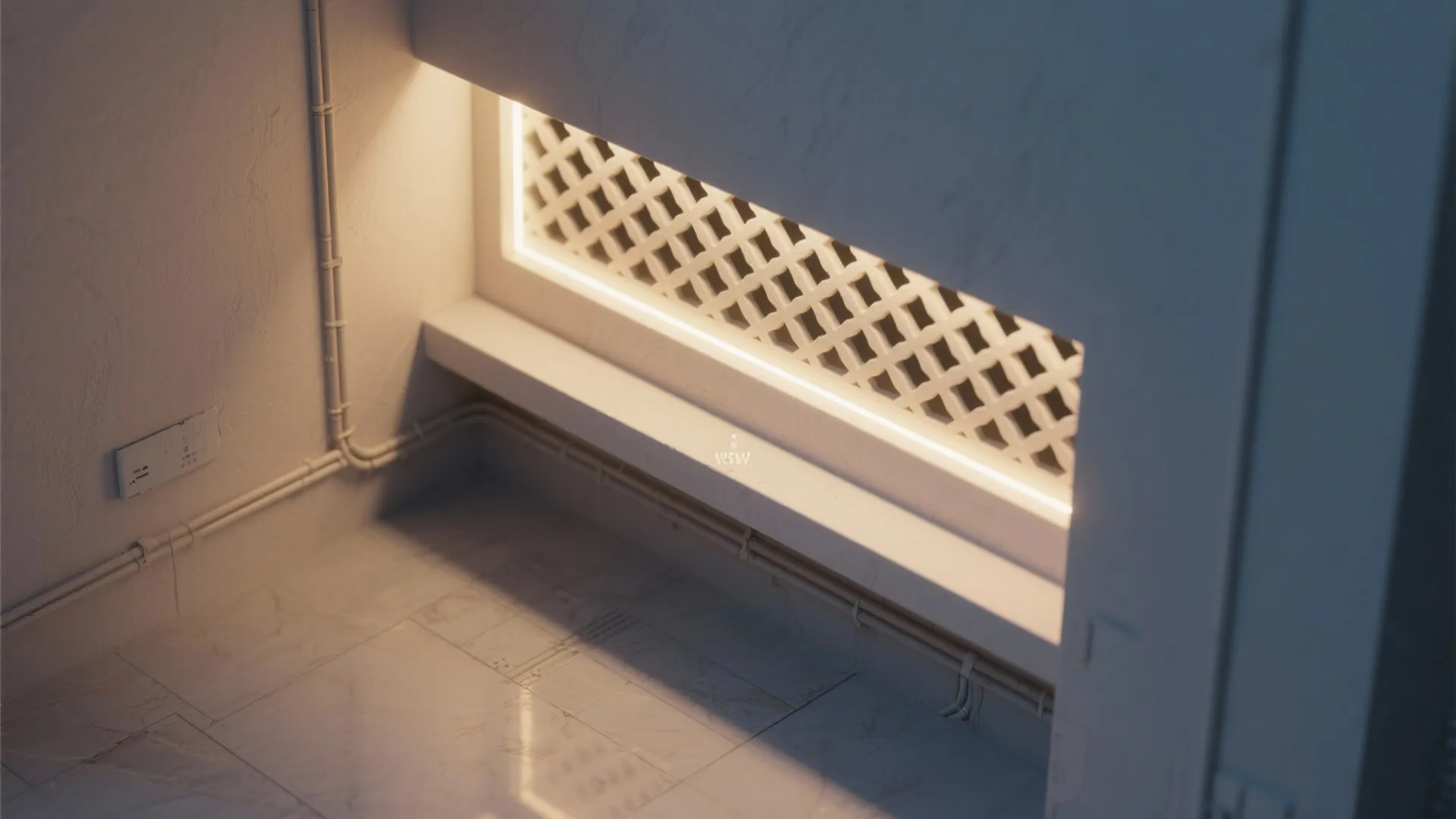 Wall-Niche Sanctuary With Backlit Jali