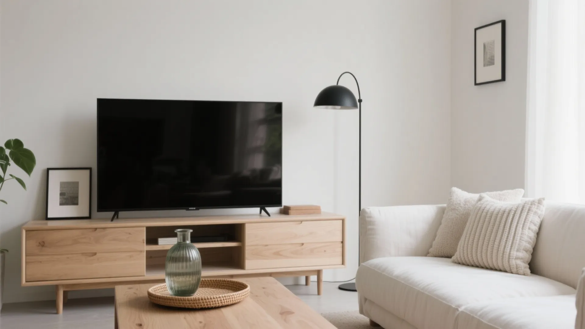 Japandi Mix: Wood, Linen, and Matte Black