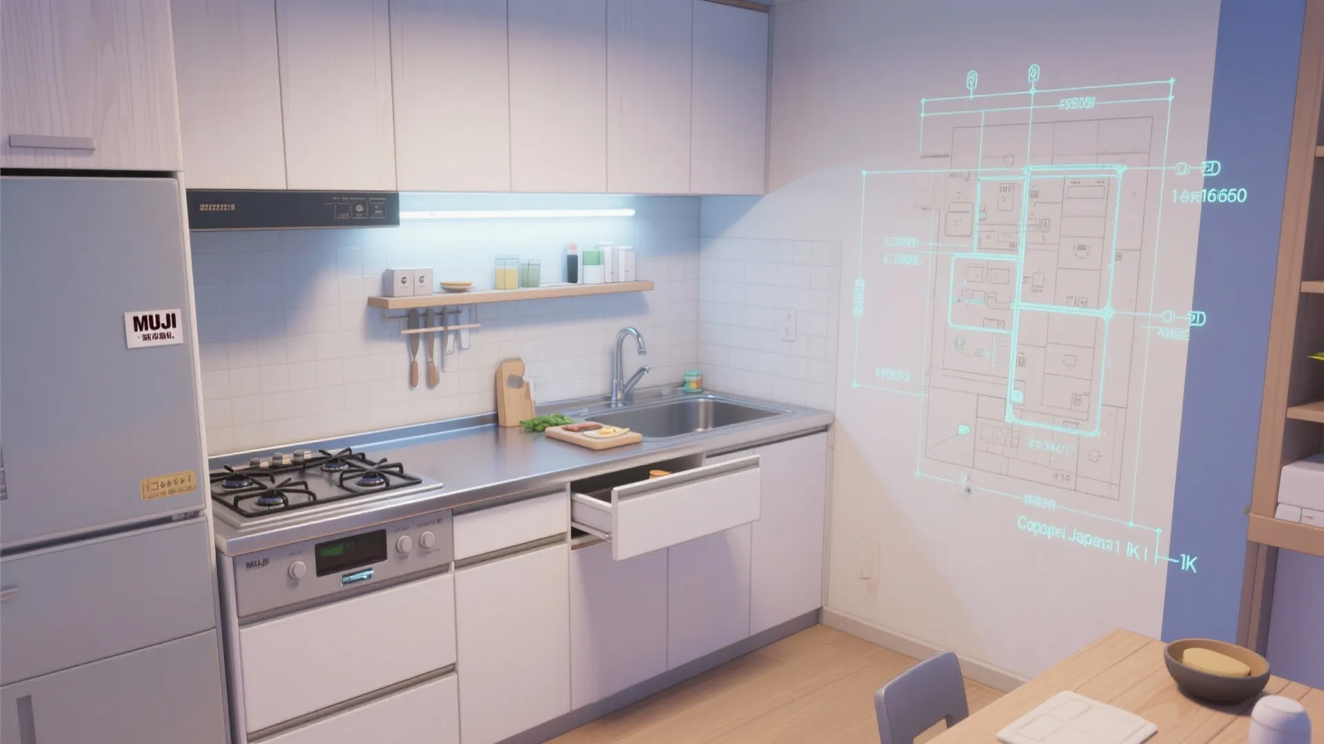 キッチン幅を“使える最小値”に最適化：動線規格で狭さを魅力に変える