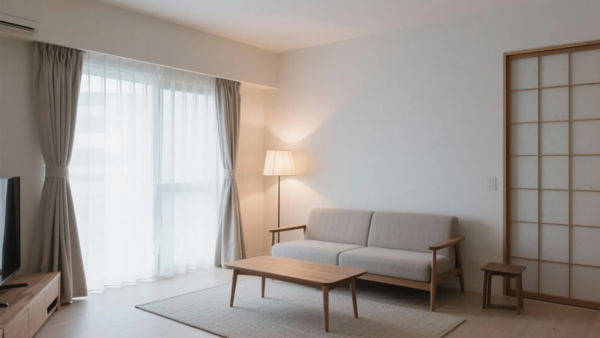 日式風格を整える素材と光：白×木目＋一方向照明で静けさをつくる