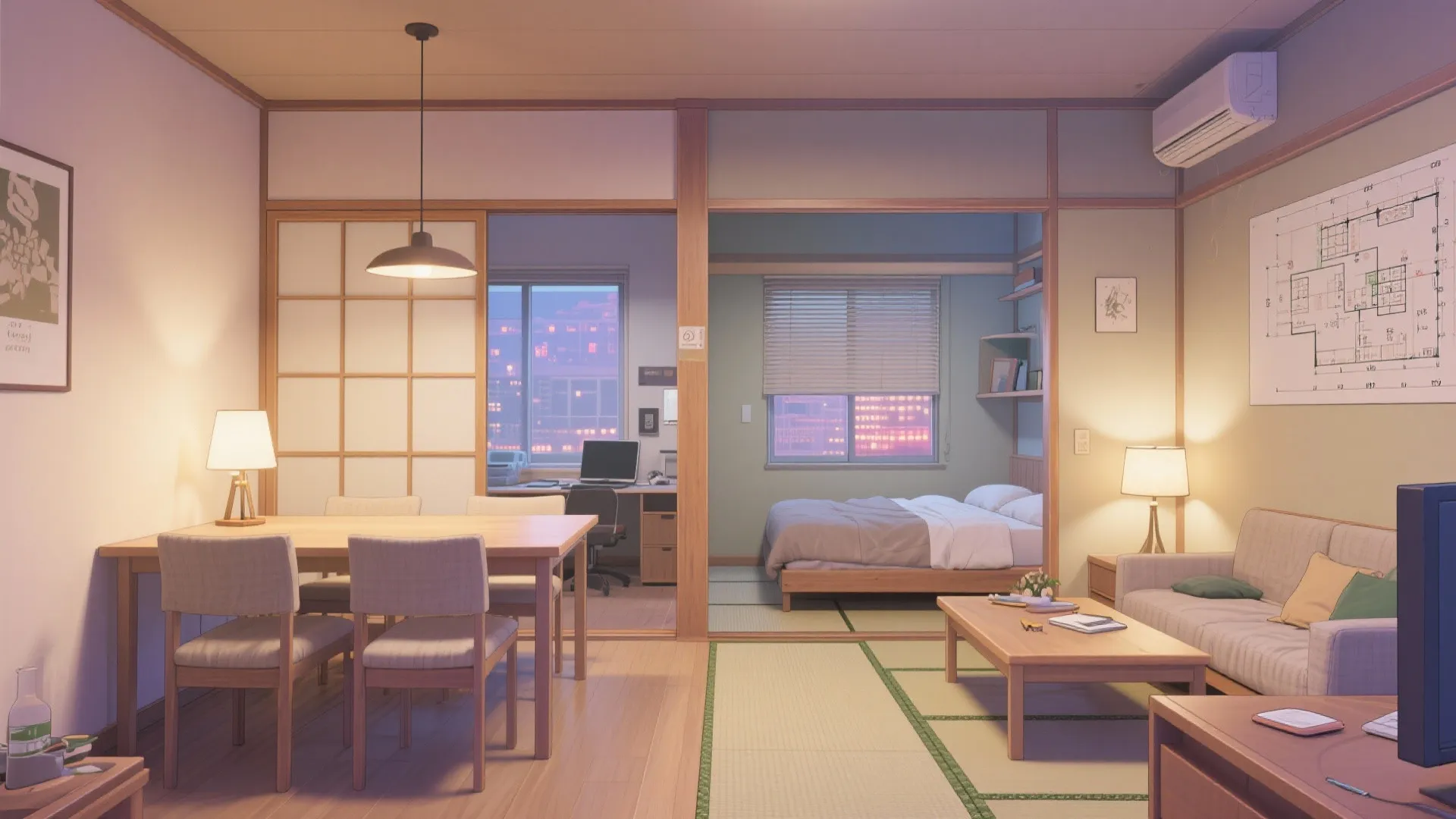 Tips 2: 1Kの“境界”をやさしく分ける｜日式風格の質感でゾーニング