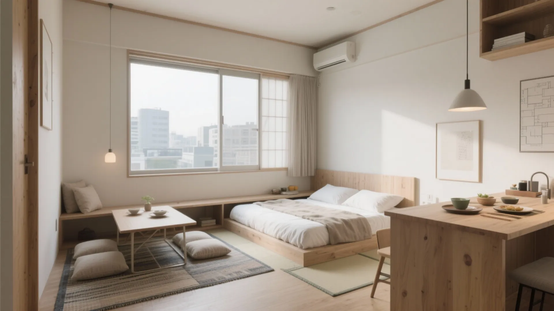 Tips 4: 寝る・座る・食べるを“高さ”で分ける日式風格のレイヤー