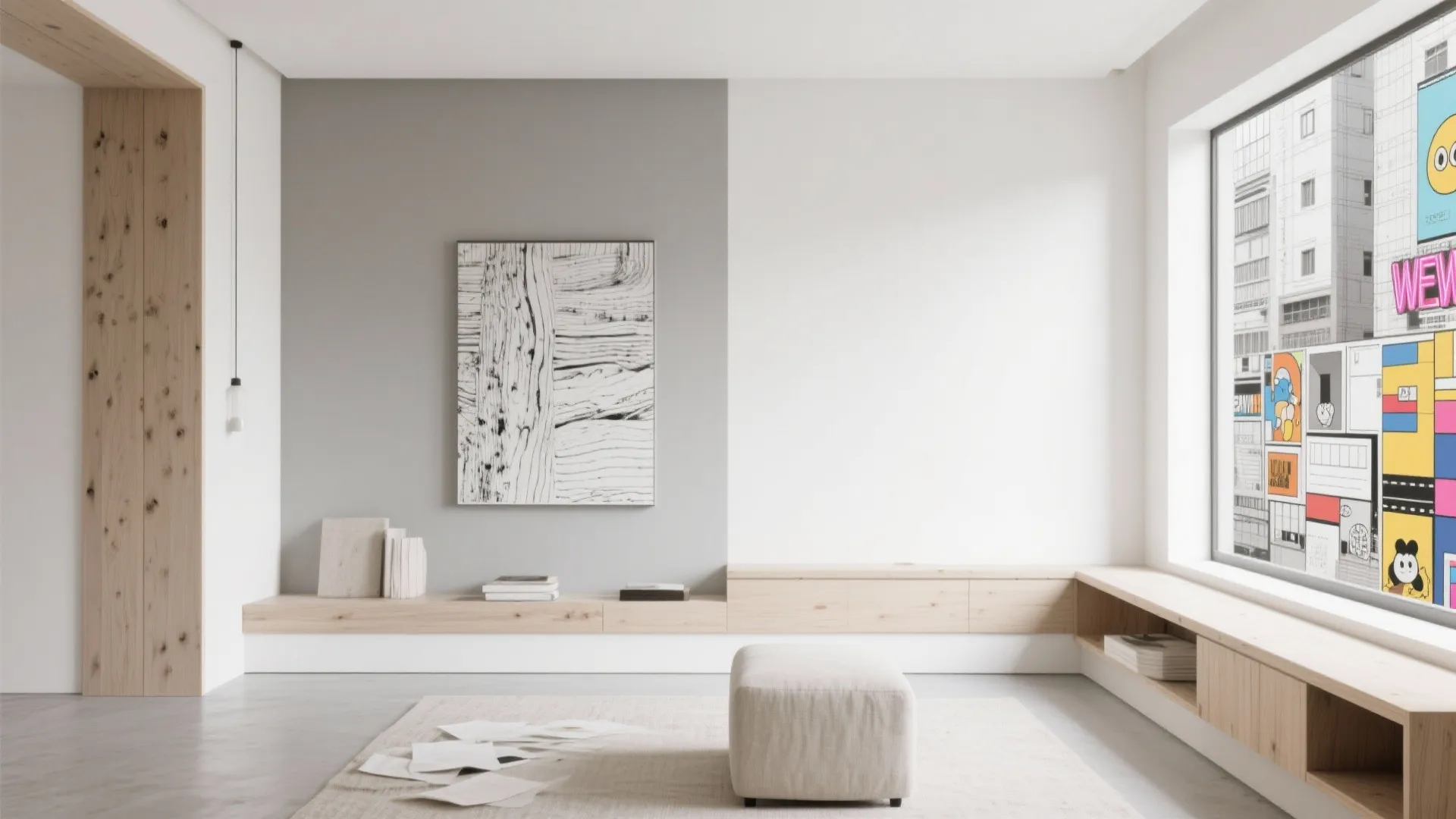 Tips 9: 壁色は“白＋一色”でまとめる（日式風格×日本都市）