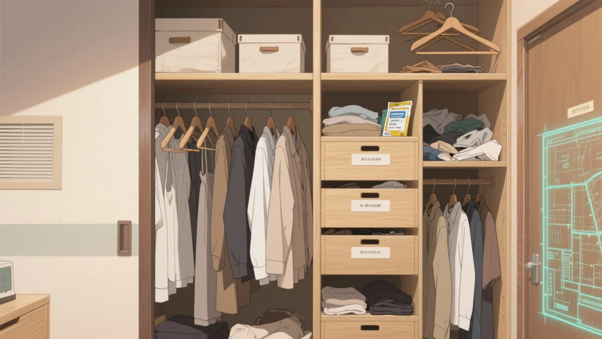 Tips 5: クローゼットは“季節と頻度”でゾーニング（收纳技巧の核心）