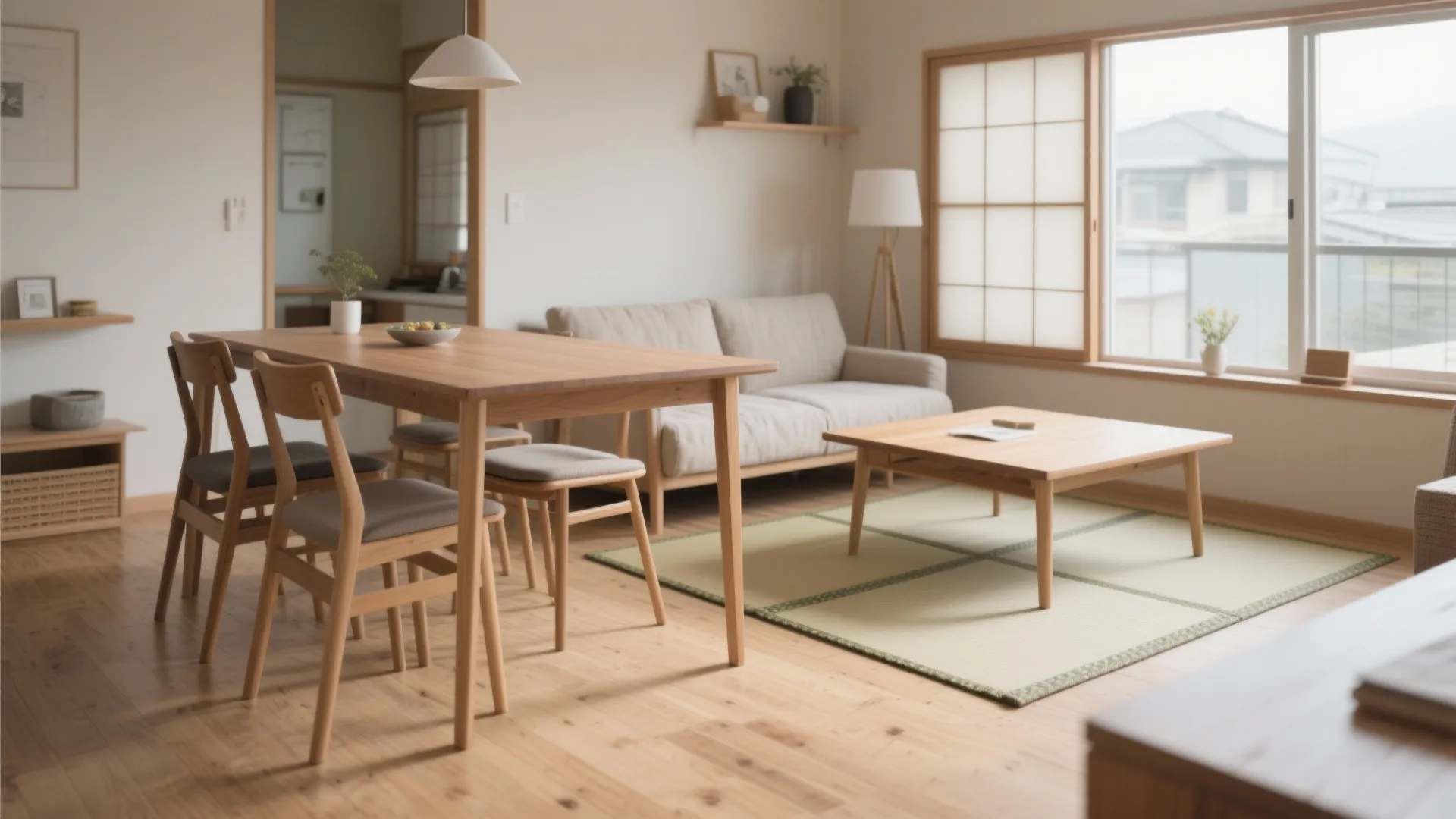家具寸法のセンス：1DKは折りたたみ、1LDKは奥行きを吟味（日式風格）