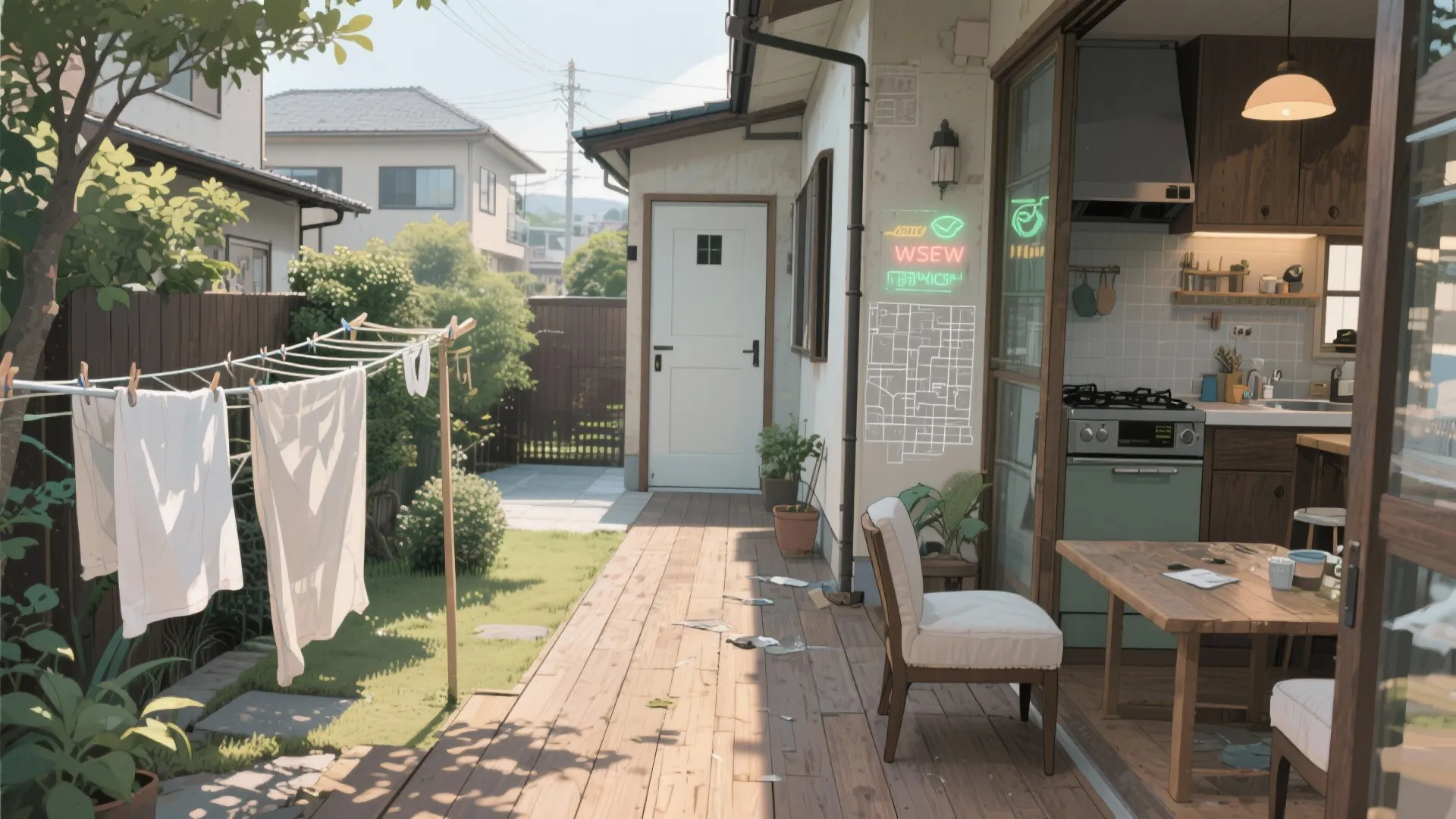 庭と物干しは“季節を招く間取り”に