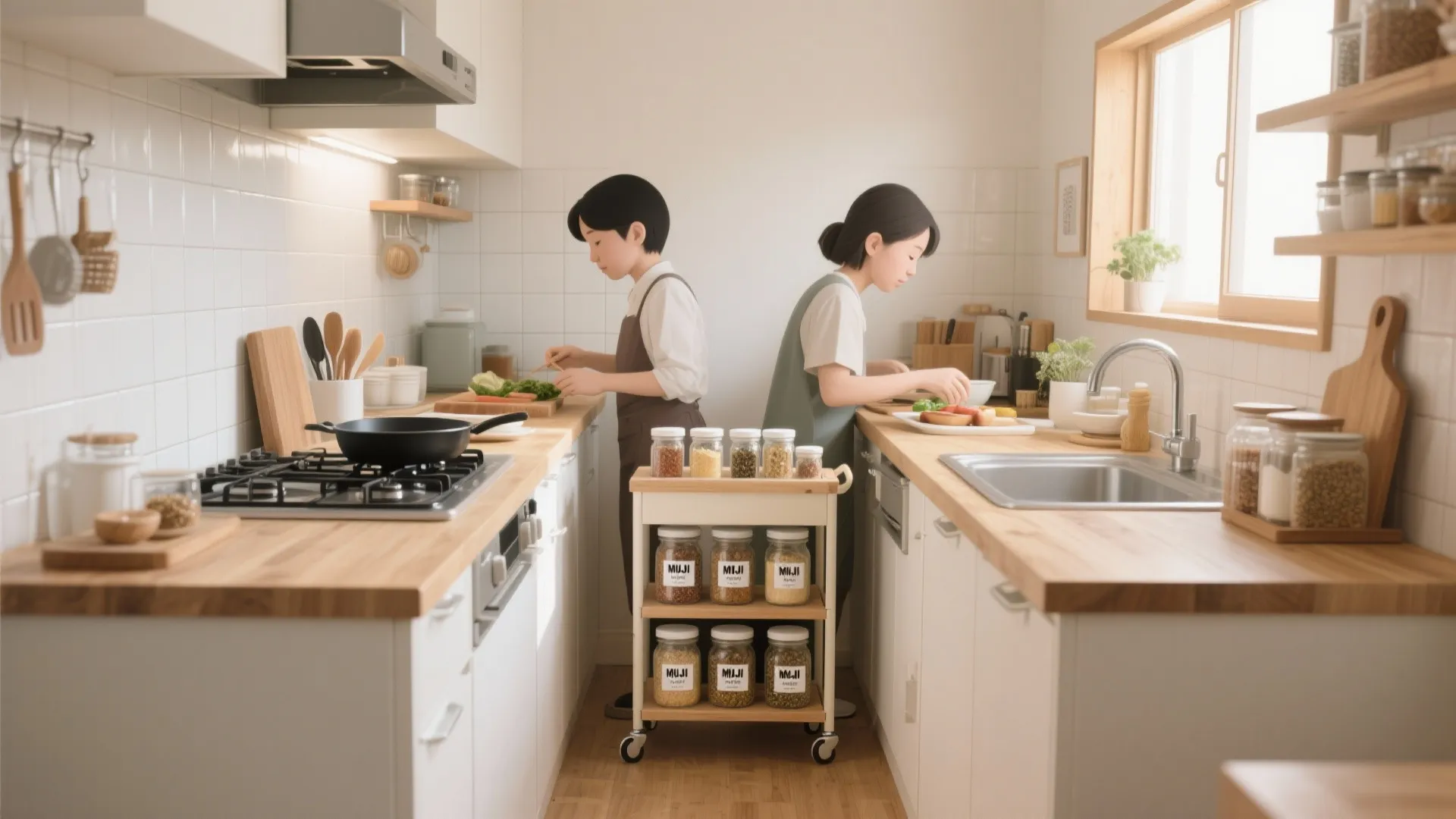 Tips 5: キッチンは“並列家事”ができる幅を確保（収納技巧＋大阪・京都）