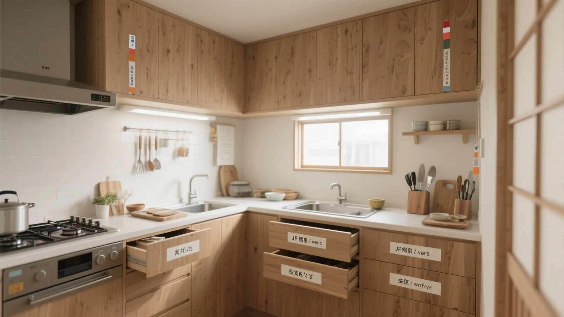 Tips 3: キッチンは“作業帯”で分ける（収納技巧と日本都市の家事動線）