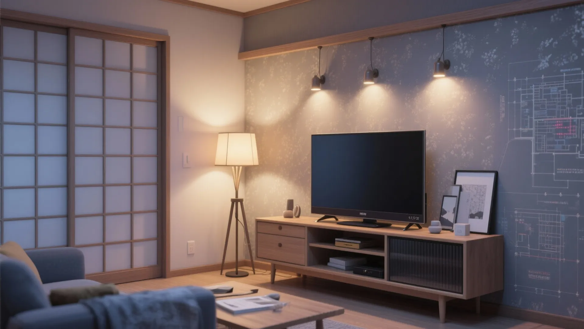 Tips 4: 2K映像を心地よく見せる日式風格の照明と壁色