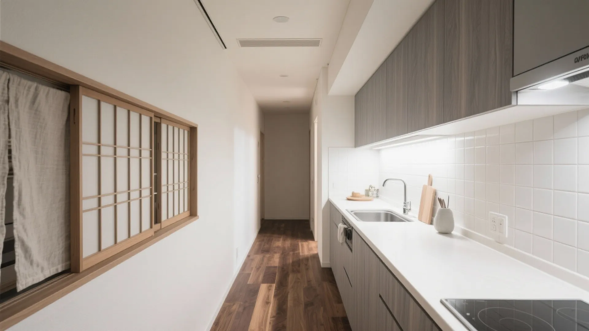 Tips 5: 日式風格の配色で“奥行き”をつくる—床は濃く、壁は淡く、天井は中間