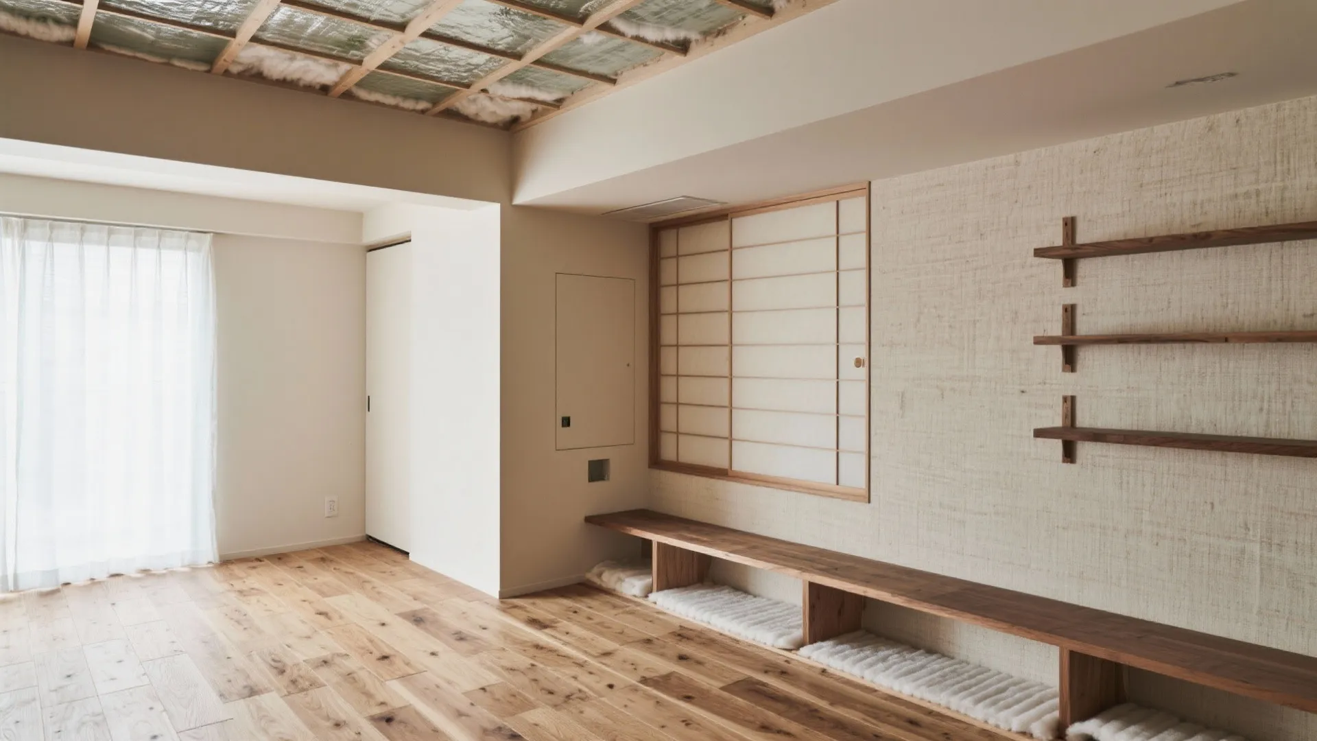 Tips 2: 防音と素材選定で上下の生活音をやわらげる収納技巧と日式風格