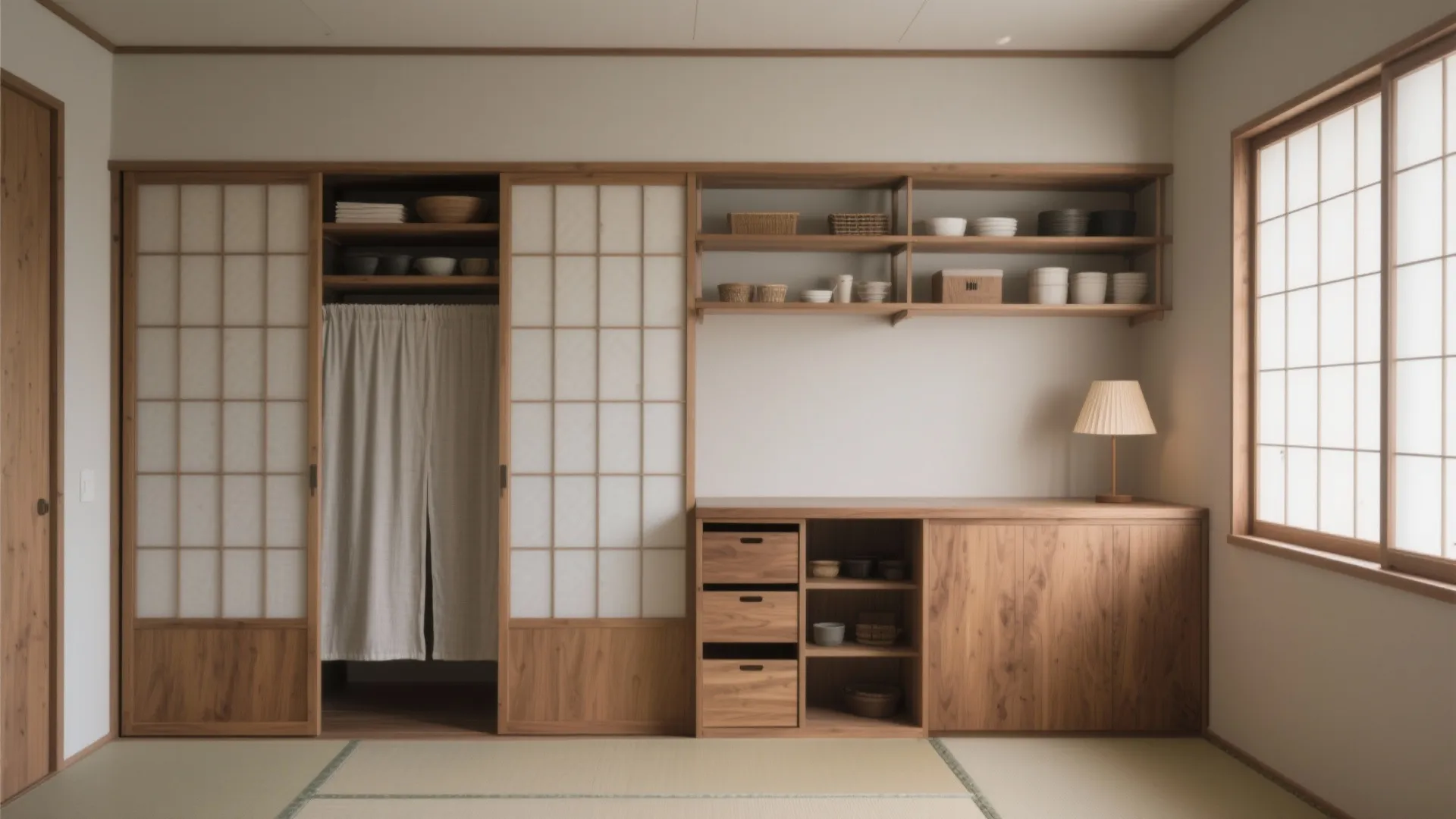 日式風格の“見せる/隠す”収納術でコスト最適化（収納技巧を平屋価格に反映）