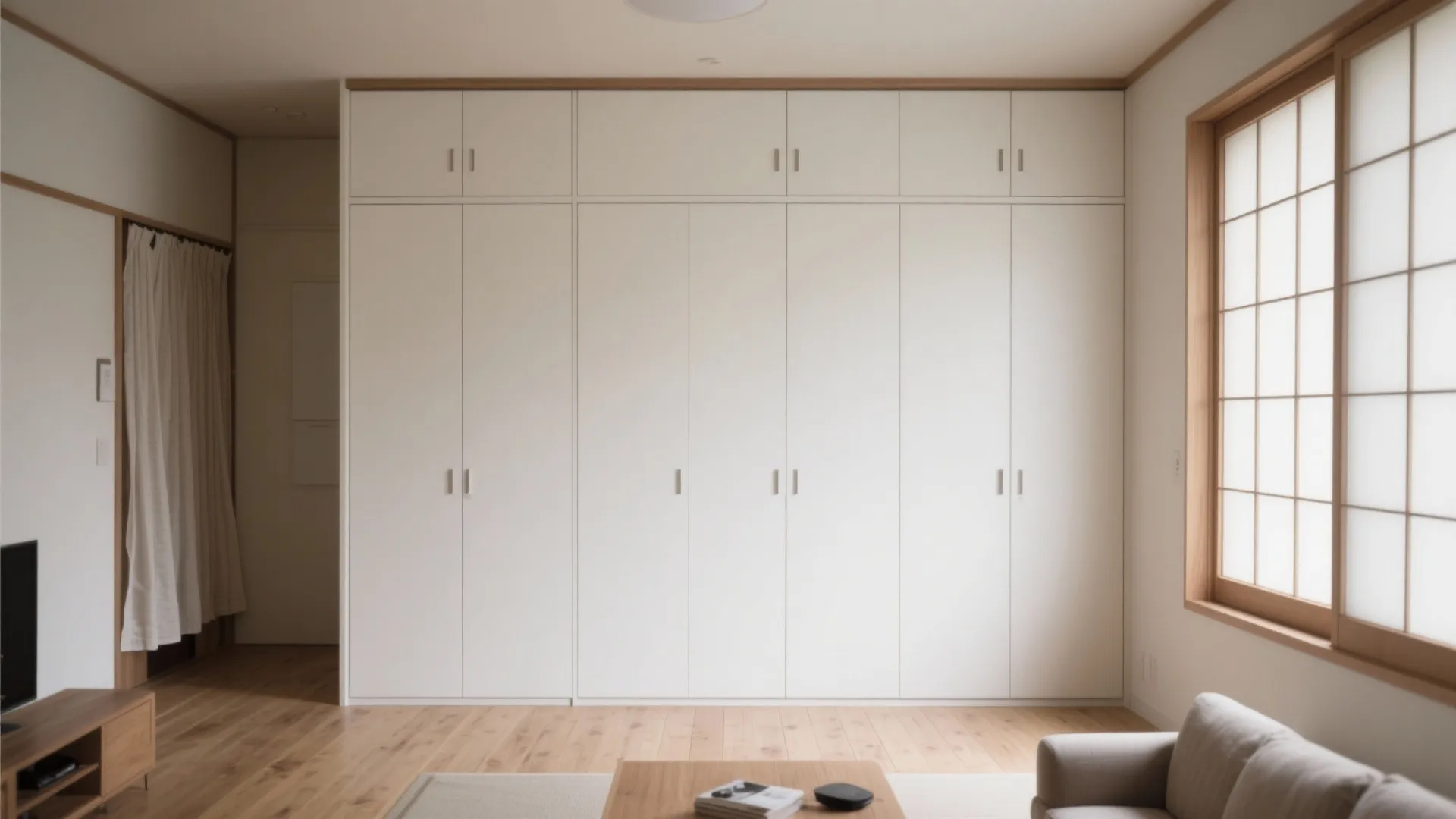 Tips 3: 収納は“面”でまとめて視界を軽く（収納技巧・日式風格）