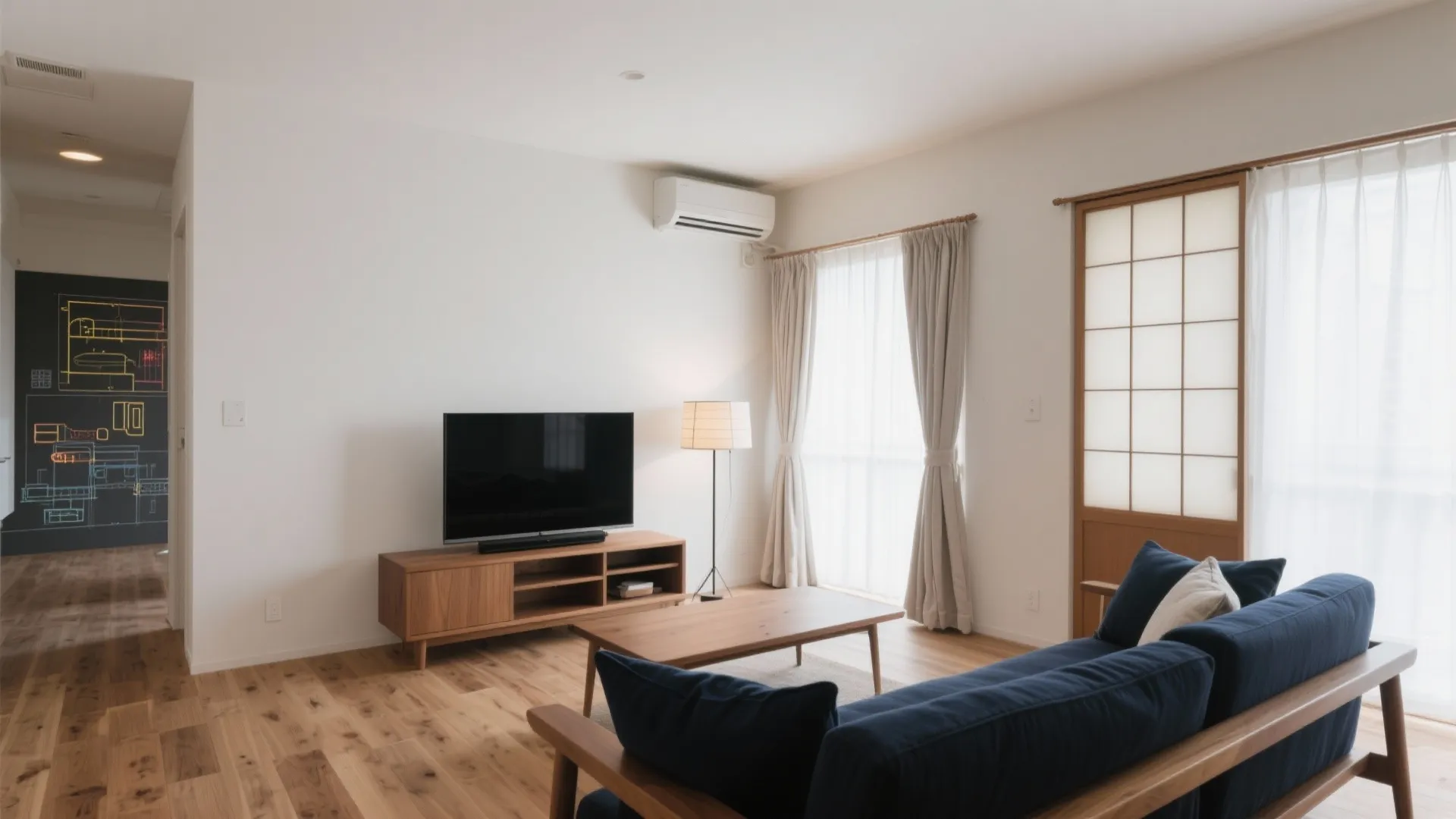 Tips 4: 日式風格の“余白”で広く見せる—色は3色、素材は温冷を混ぜる