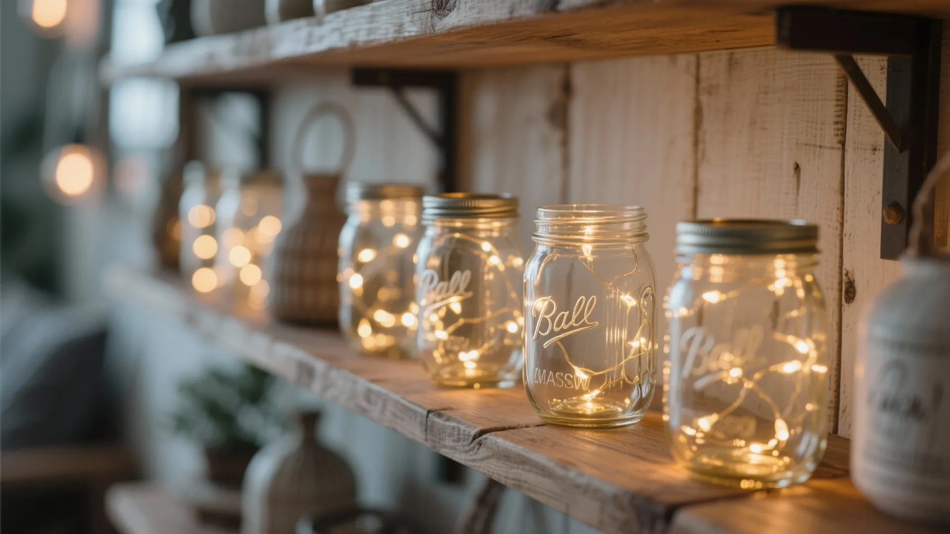 5. Inside Glass Jars on Shelves