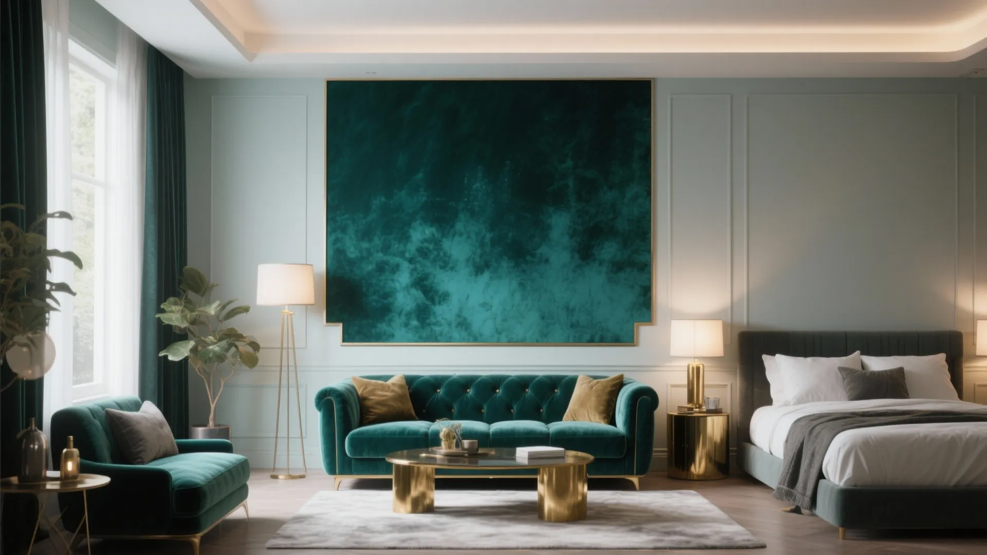 2. Moody jewel accent walls