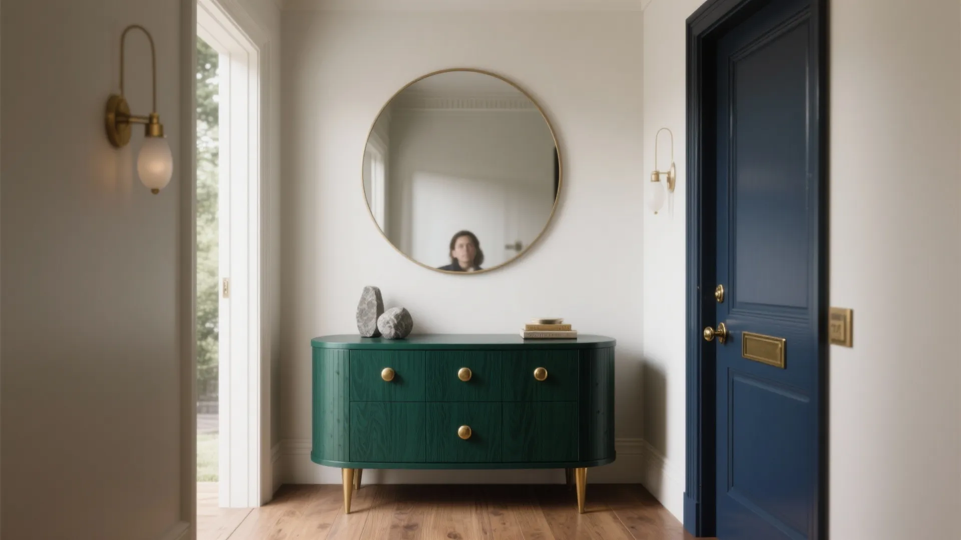 1. Jewel-Tone Anchor: Deep Emerald or Navy