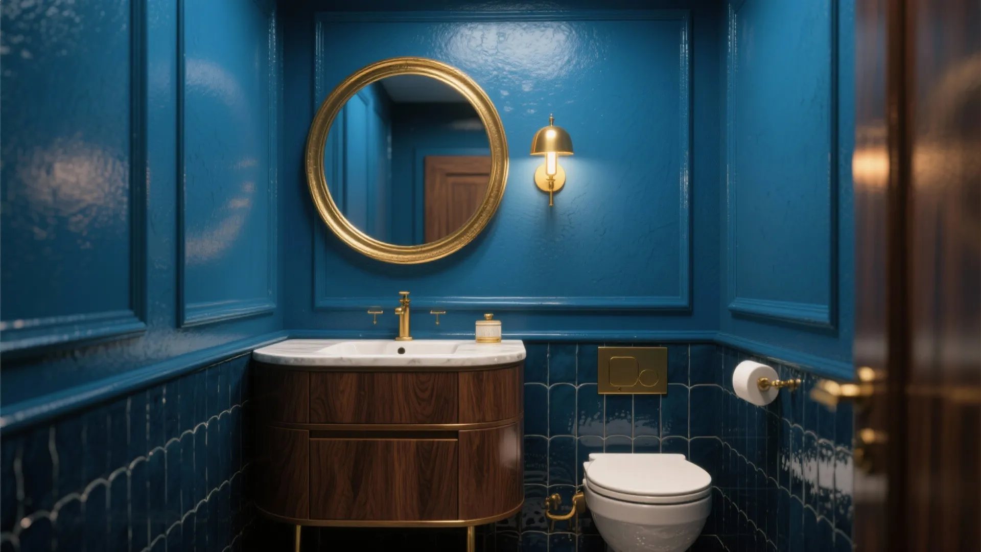 1. Jewel-Box Powder Room