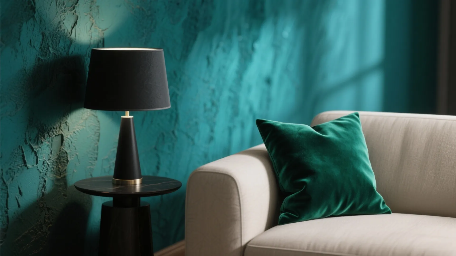 4. Jewel-Toned Statement for Small Rooms