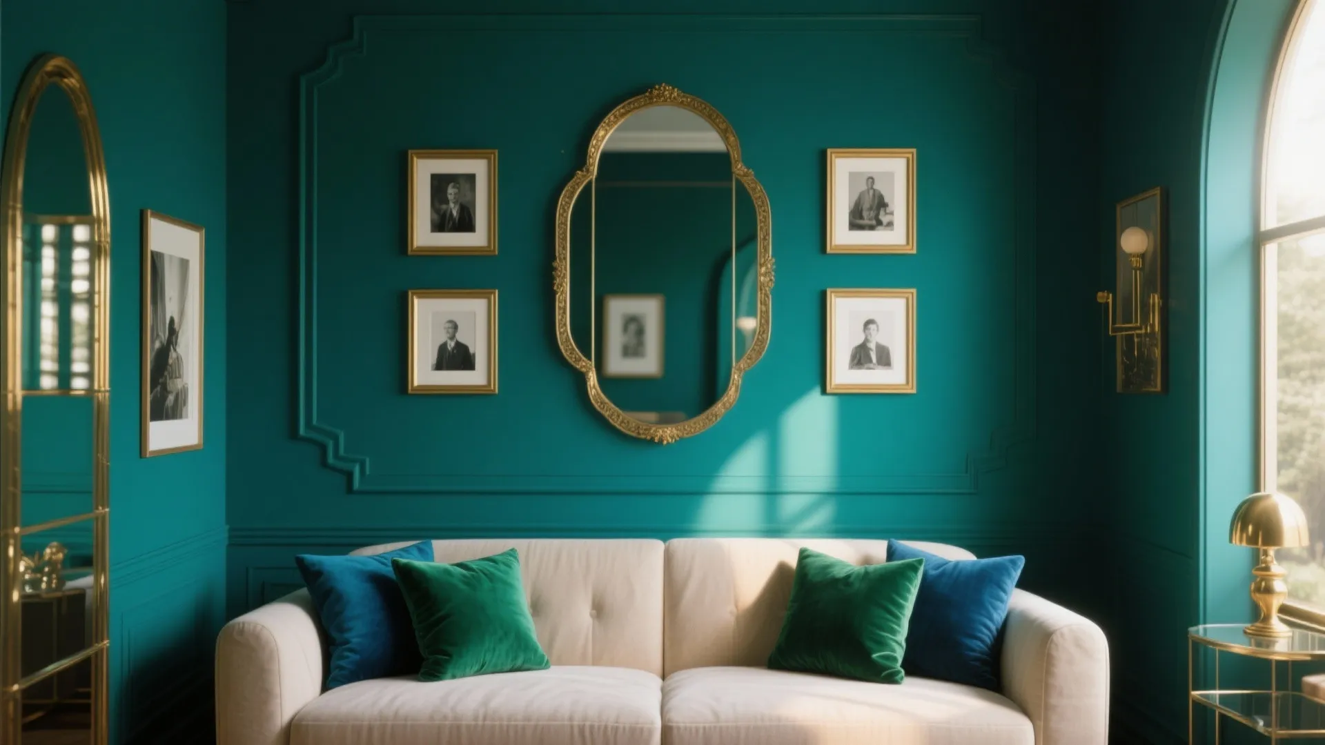 Jewel Tones with Brass & Mirror Accents