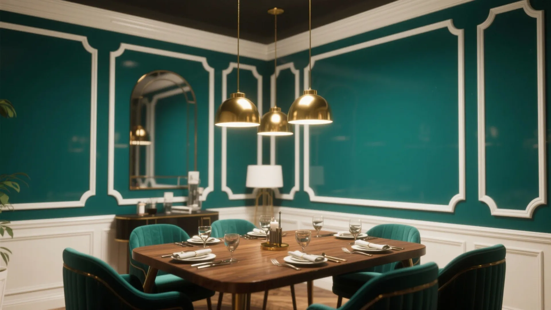 5. Saturated jewel tones paired with trim