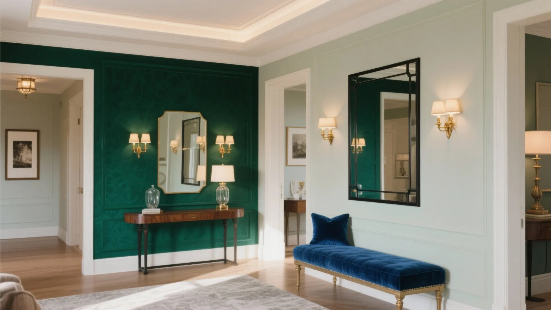 1) Deep Jewel Tones with Balanced Lighting