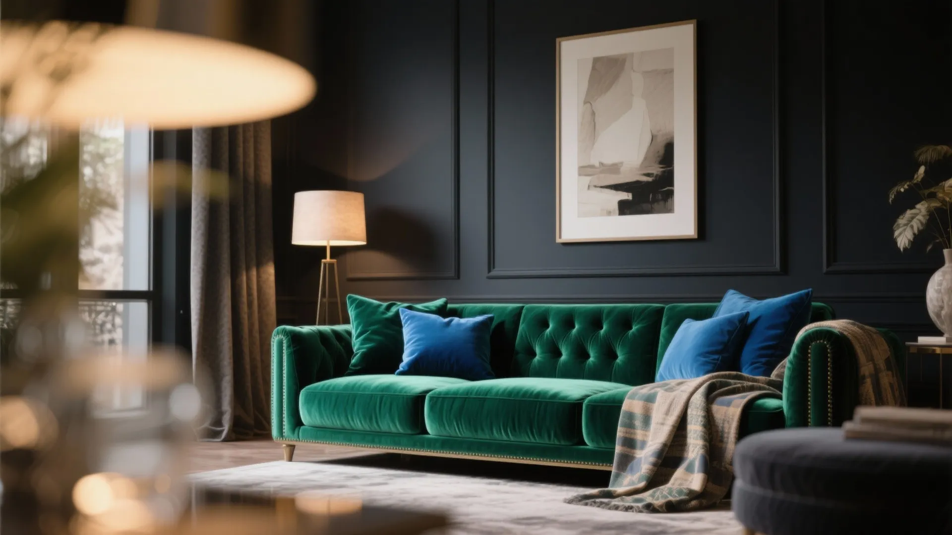 3. Jewel-toned upholstery for pops of color