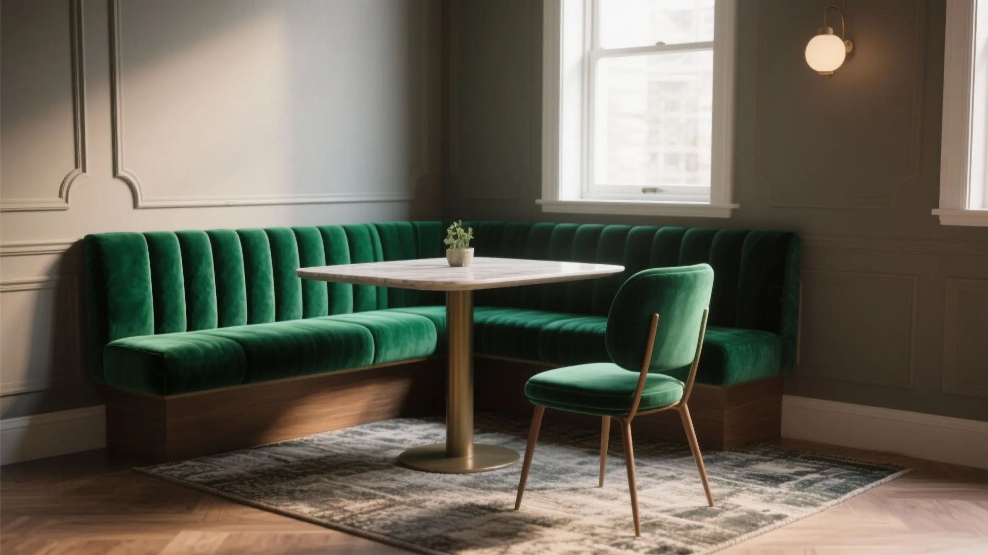 3. Contrast with Bold Upholstery