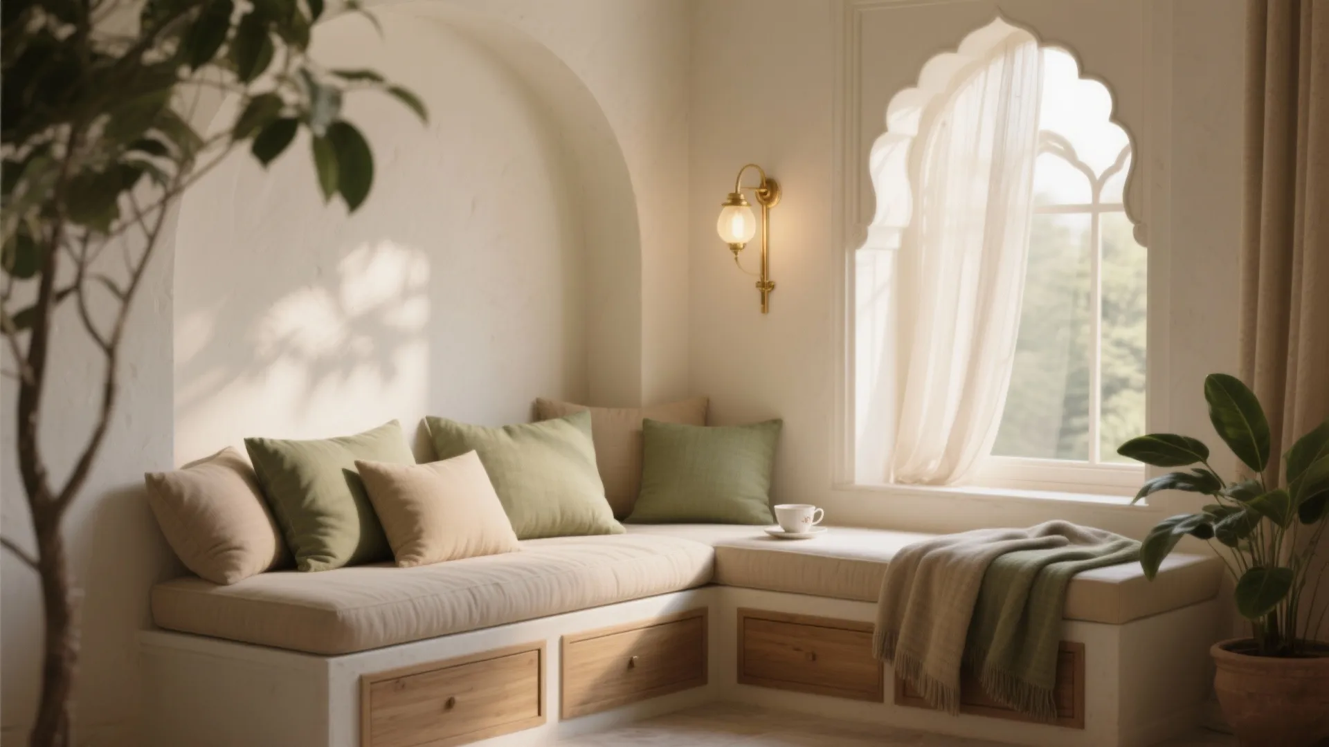 Window Jharokha Seat as a Reading Nook