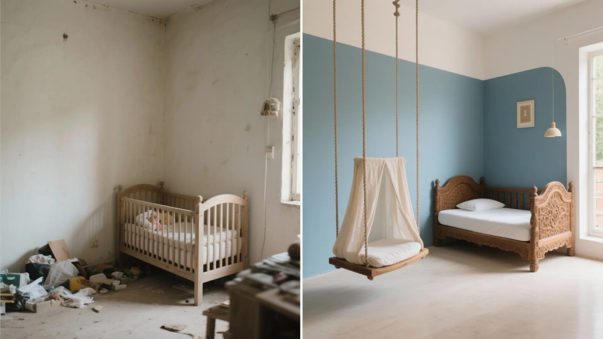 Handcrafted Wooden Jhula With Carved Motifs