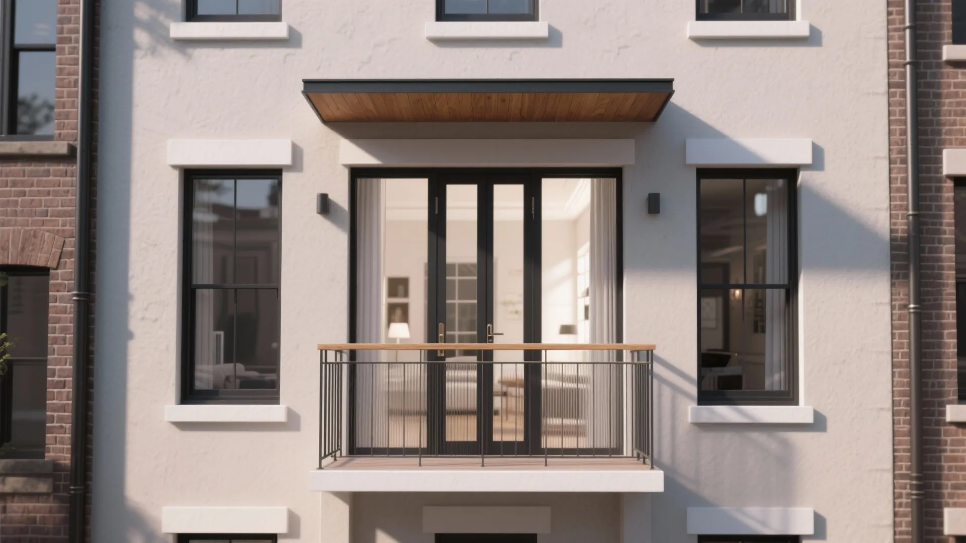 Juliet and Slim-Projection Balconies for Narrow Lots